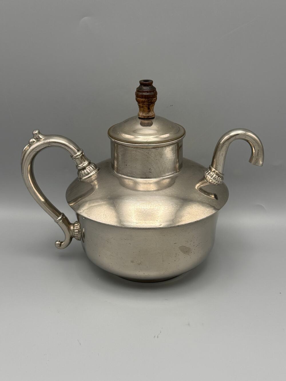 Asbury-Paine Mfg Co Self Pouring Teapot Silver Plate Pat Apr 3 1888 Victorian